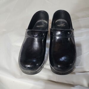 DANSKO Professional XP 2.0 Black Leather Clogs Shoes Sz 38/7.5-8 Slip Resistant